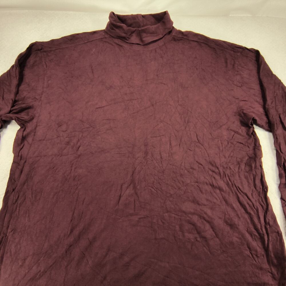 Carhartt Casual Turtle Neck Long Sleeve T Shirt Mens Size 2XL Maroon
